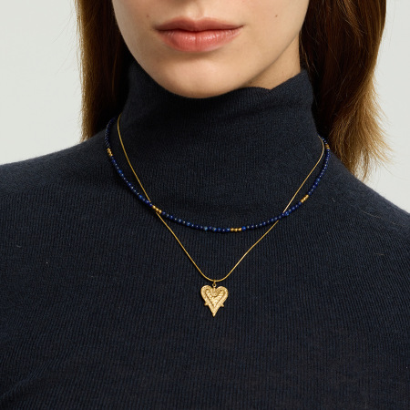 Collier à maillons rétro classiques en acier inoxydable imperméable pour femme (1 pièce)