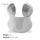 Boucle d'oreille à clip argentée (unité) Image6