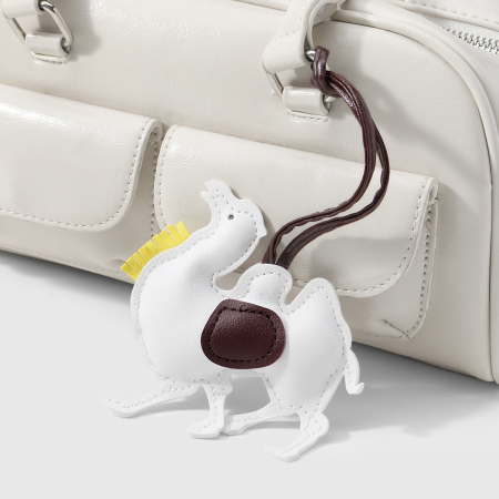 1 breloque de sac à main pour femme en cuir, motif chameau simple 2