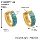 Boucles d'oreilles F931-7 en zircon bleu foncé - Grande taille Image19
