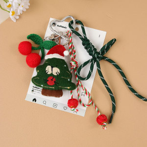 1 Breloque De Sac Romantique Et Mignonne En Forme De Cerises Pour Femme, Idéale Pour Noël h5 Image4