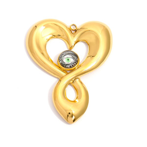 Pendentif Femme Diy En Acier Inoxydable Étanche, Motif Œil Du Diable, Chaton Et Bébé Éléphant h5 Image3