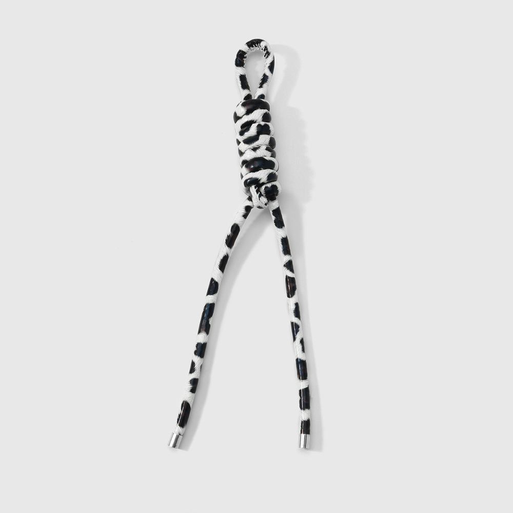1 Breloque Pour Sac Femme En Cuir Tissé À Imprimé Léopard, Couleur Unie Et Résistante 