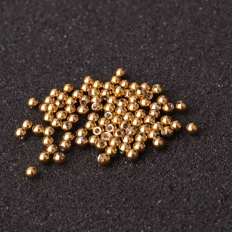 1 Perle Ronde En Acier Inoxydable 316 Étanche, Couleur Unie, Pour Boucle D'Oreille. Image3