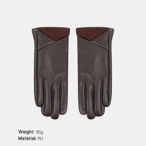 1 Paire De Gants Pour Femmes En Pu De Couleur Unie h5 