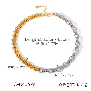Collier À Chaîne Étanche En Acier Inoxydable De Couleurs Assorties (1 Pièce) h5 Image2