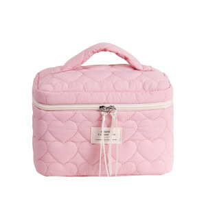 Trousse À Maquillage Souple À Carreaux Sweet Heart Pour Femme (1 Pièce) h5 Image4