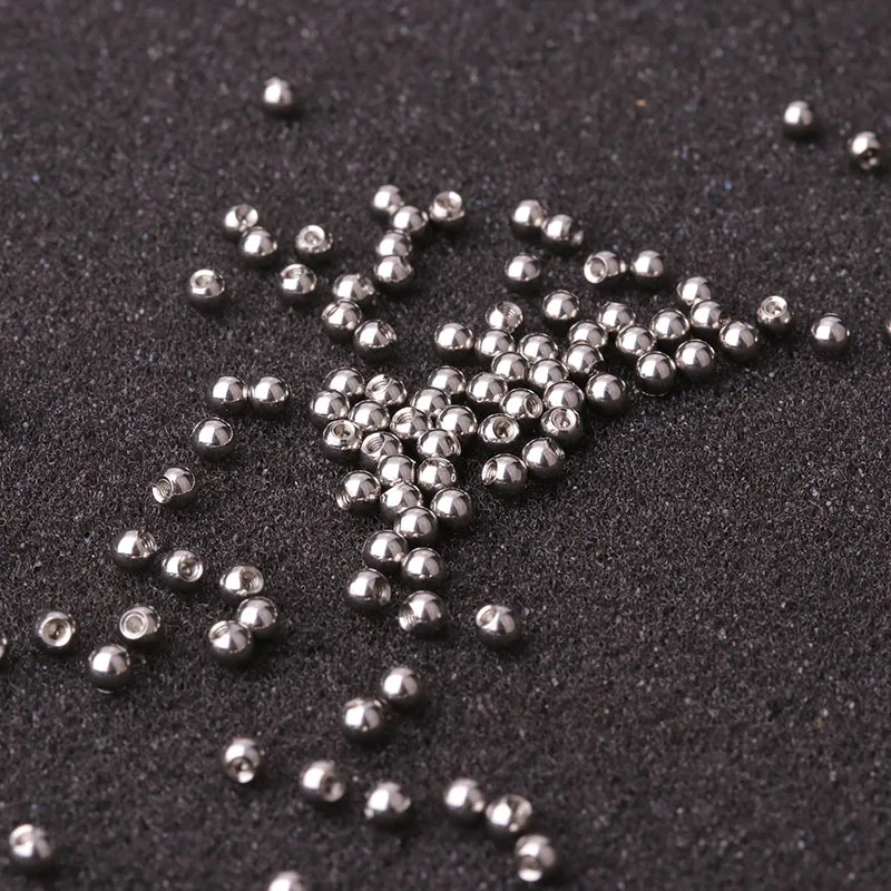 1 Perle Ronde En Acier Inoxydable 316 Étanche, Couleur Unie, Pour Boucle D'Oreille. Image5