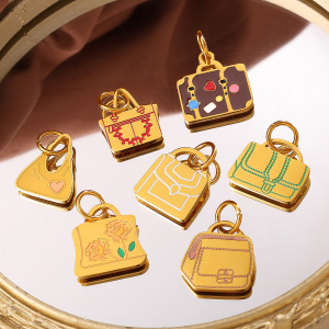 Pendentif Doré Étanche En Acier Inoxydable Pour Mini-Sac À Faire Soi-Même h5 Image3
