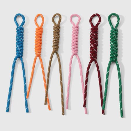 Porte-clés de sac femme style preppy en polyester tissé torsadé (1 pièce)