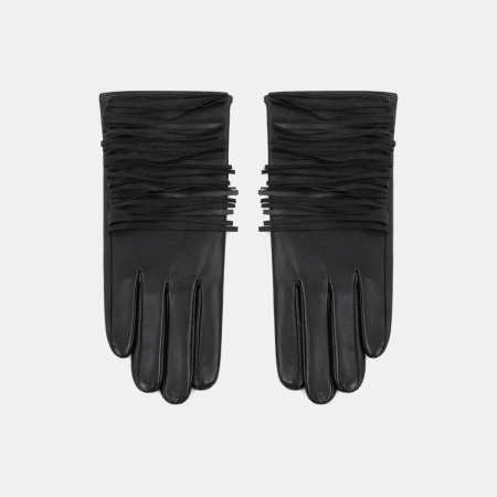 1 paire de gants pour femmes en PU à franges style punk 2
