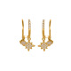 F1327 - Boucles d'oreilles étoile octogonale dorées