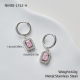 Boucles d'oreilles en acier et zircone couleur acier Image4