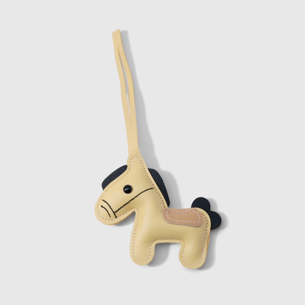 1 Breloque Pour Sac À Main Femme En Cuir Uni, Motif Petit Poney Image6