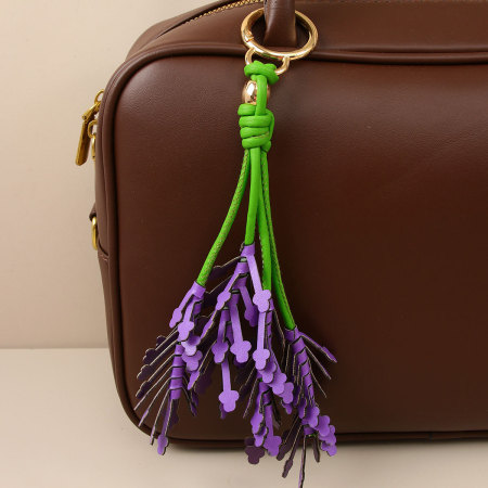1 breloque de sac pour femme, motif lavande violette, romantique et fraîche 2