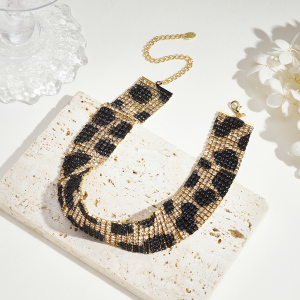 Ensembles De Bijoux Pour Femmes À Pompons Imprimé Léopard Luxueux h5 Image4
