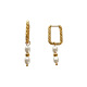 Boucles d'oreilles carrées en or 