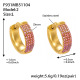 Boucles d'oreilles en zircon rose F931-2 - Grande taille Image4