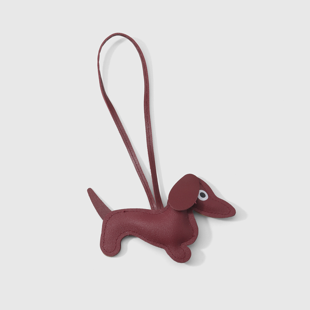 1 Breloque De Sac En Cuir Pour Femme, Motif Chiot Rétro Image9