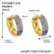 Boucles d'oreilles F931-5 en zircon bleu - Grandes Image13