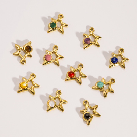 Pendentif femme étanche en acier inoxydable ajouré de forme irrégulière à faire soi-même (1 pièce)