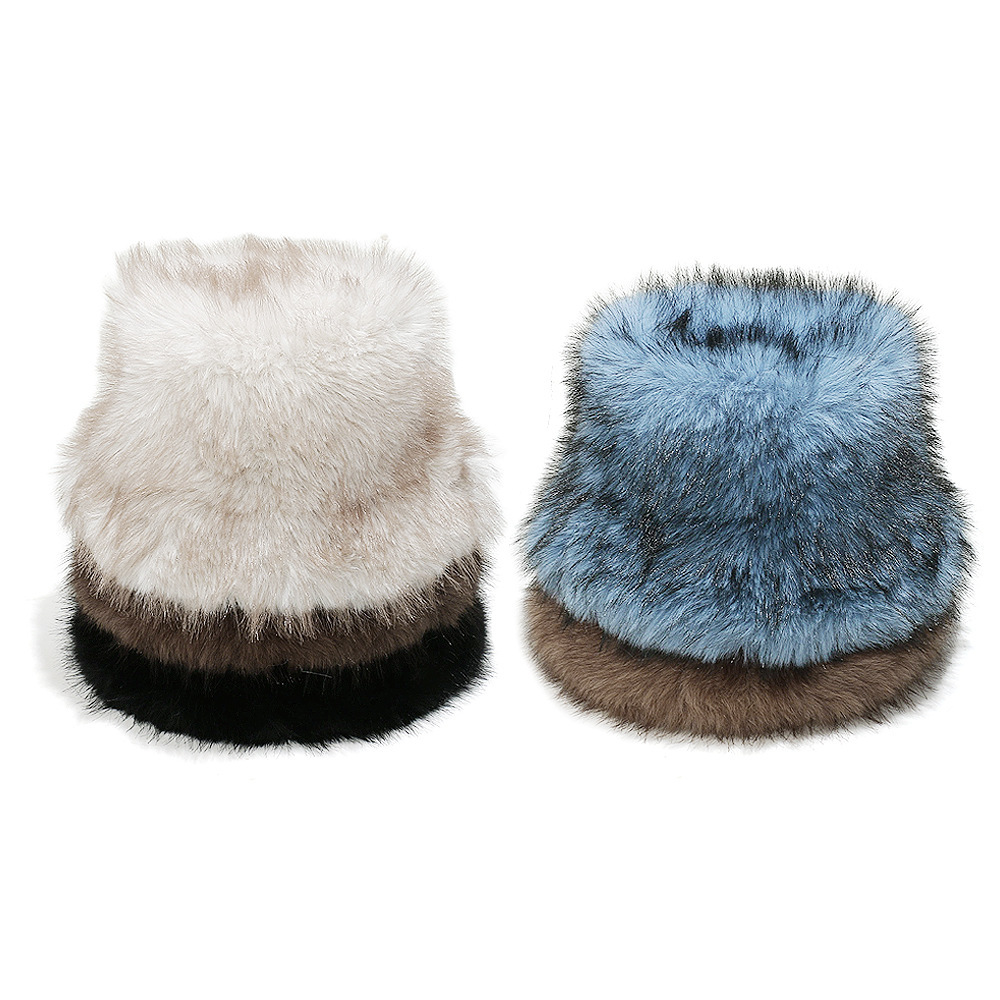 Chapeau De Pêcheur Rétro En Peluche À Dégradé De Couleurs (1 Pièce) h5Image4