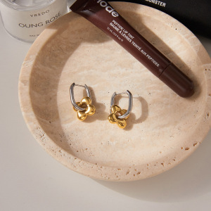 1 Paire De Boucles D'Oreilles Pendantes Classiques En Acier Inoxydable Imperméable, De Couleurs Assorties, Pour Femmes. h5 Image3