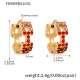 F659 - Boucles d'oreilles en zircon rouge Image4