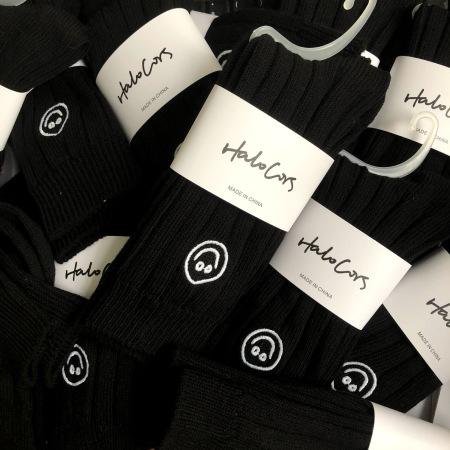 1 paire de chaussettes mi-mollet en coton côtelé doux, couleur unie 2