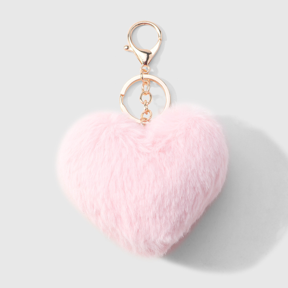 Porte-Clés En Peluche En Forme De Cœur (1 Pièce) 