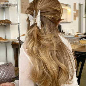 Pinces À Cheveux Pour Femmes, Collection Romantique, Motif Papillon Doux, En Acétate (1 Pièce) h5 Image2