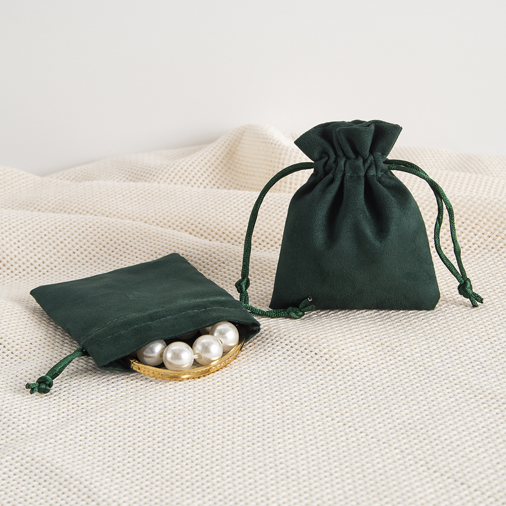 Pochette À Bijoux En Velours Suédé Avec Cordon De Serrage (1 Pièce) Image3