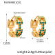 F659 - Boucles d'oreilles en zircon vert Image3