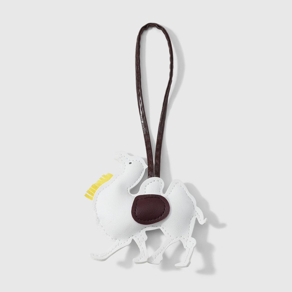 1 Breloque De Sac À Main Pour Femme En Cuir, Motif Chameau Simple 