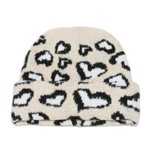 Bonnet Tricoté Rétro Imprimé Léopard (1 Pièce) h5