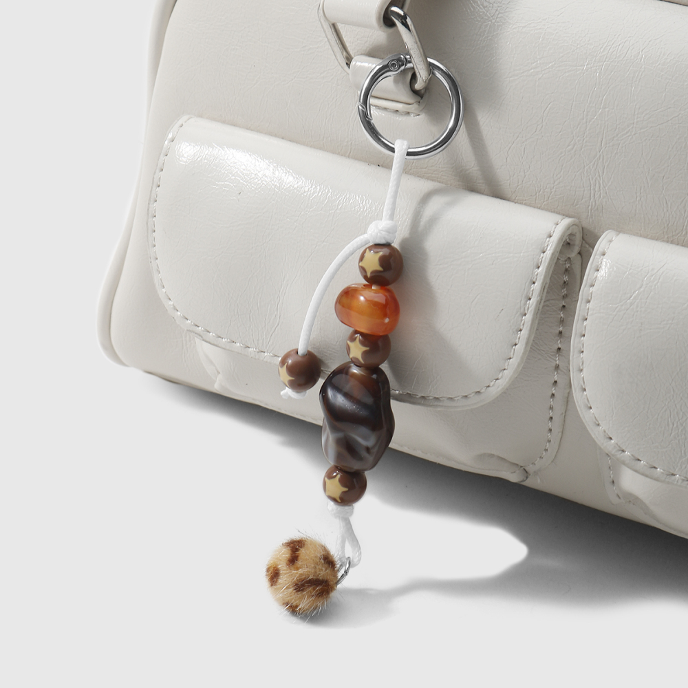 1 Breloque Délicate En Résine À Motif Léopard Et Étoile Pour Sac À Main Femme Image5