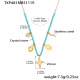 TXP481 - Collier de perles bleues 42+5 cm Image3