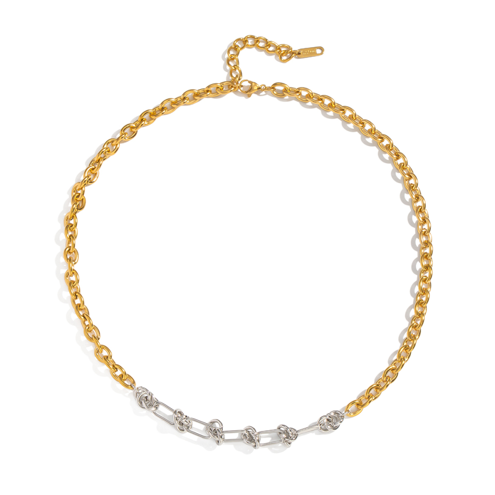 Collier Chaîne Étanche En Acier Inoxydable Torsadé Multicolore (1 Pièce) Image5