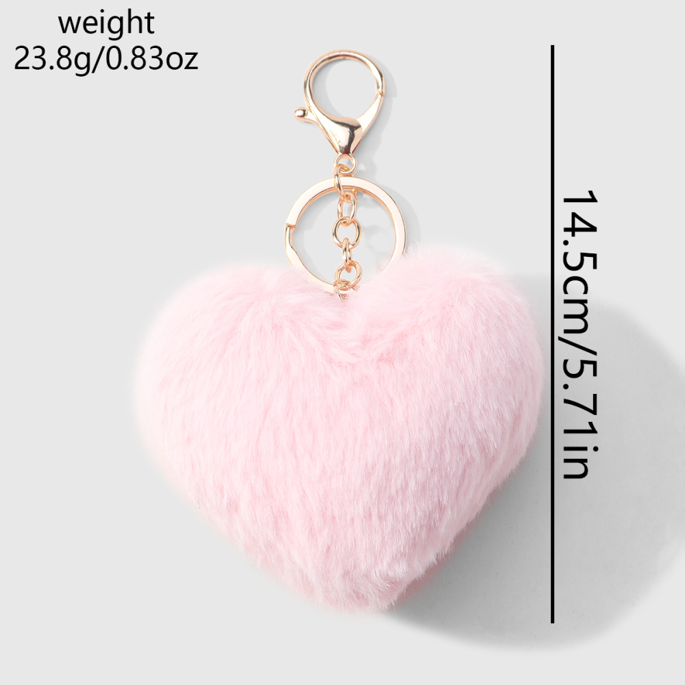 Porte-Clés En Peluche En Forme De Cœur (1 Pièce) Image2