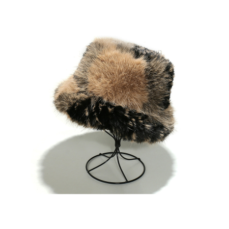 Chapeau de pêcheur rétro en peluche à dégradé de couleurs (1 pièce) 2