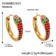 Boucles d'oreilles F650 en zircon rouge - Grande taille Image10
