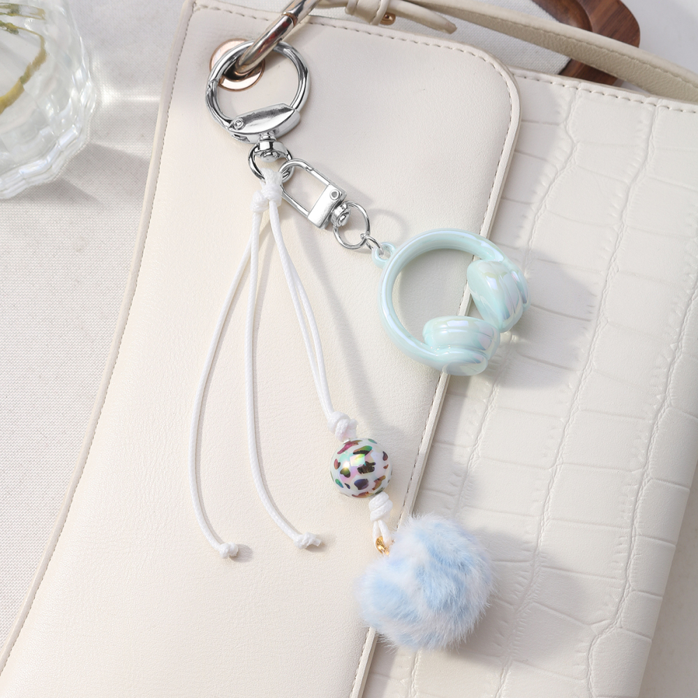 1 Mini Casque Audio, Peluche Porte-Clés Pour Sac Image5