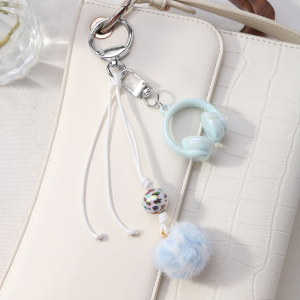 1 Mini Casque Audio, Peluche Porte-Clés Pour Sac h5 Image5
