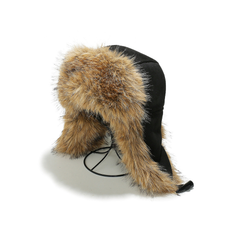 Bonnet de ski en daim peluche style punk (1 pièce)