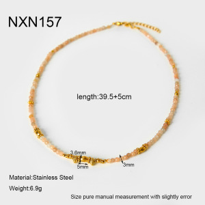 Collier De Perles Bohèmes En Pierres Naturelles, 1 Pièce h5