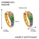 F650 - Boucles d'oreilles en zircon coloré - Taille moyenne Image2