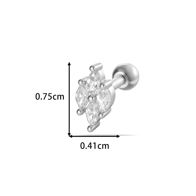 Boucles D'Oreilles Papillon Sophistiquées En Cuivre Doré Avec Zircon, 1 Pièce Image2