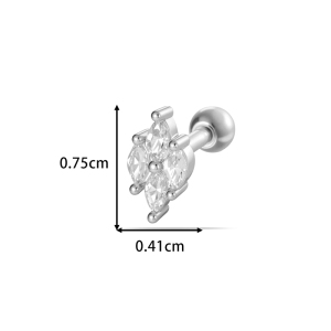 Boucles D'Oreilles Papillon Sophistiquées En Cuivre Doré Avec Zircon, 1 Pièce h5 Image2