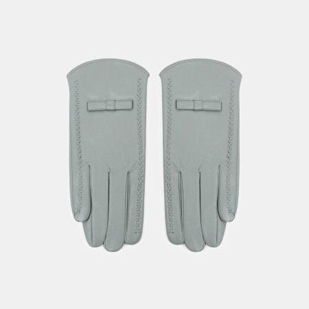 1 paire de gants pour femmes en PU avec nœud papillon uni