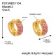 Boucles d'oreilles en zircon rose F931-2 - Petites Image6